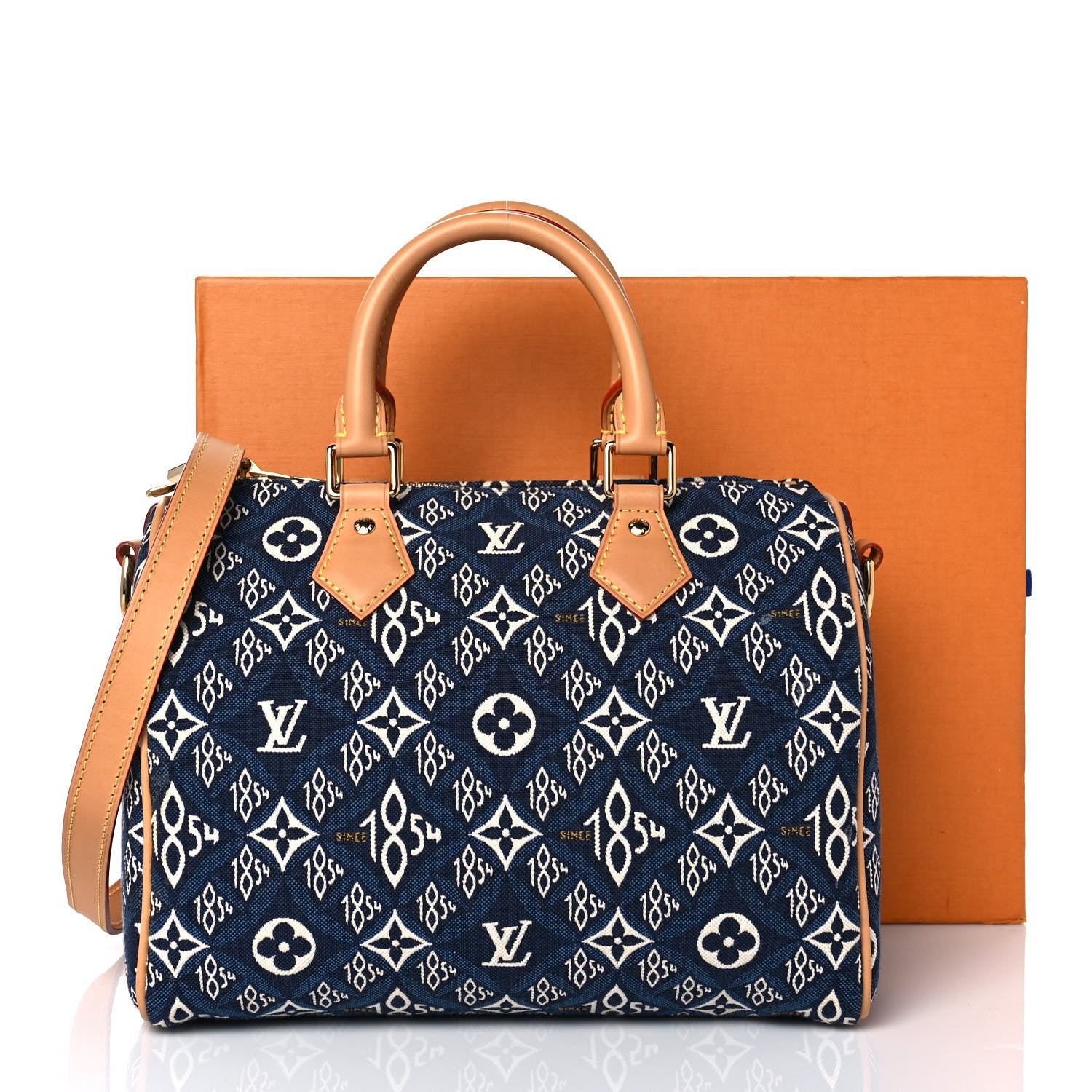 Louis Vuitton Jacquard Since 1854 Speedy Bandouliere 25 Blue 10 of 10