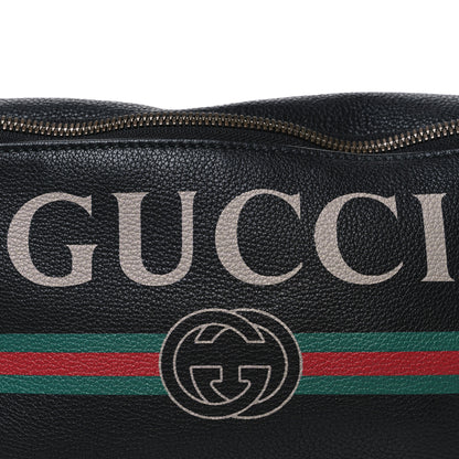 Gucci Grained Calfskin Logo Belt Bag Black 7 of 9