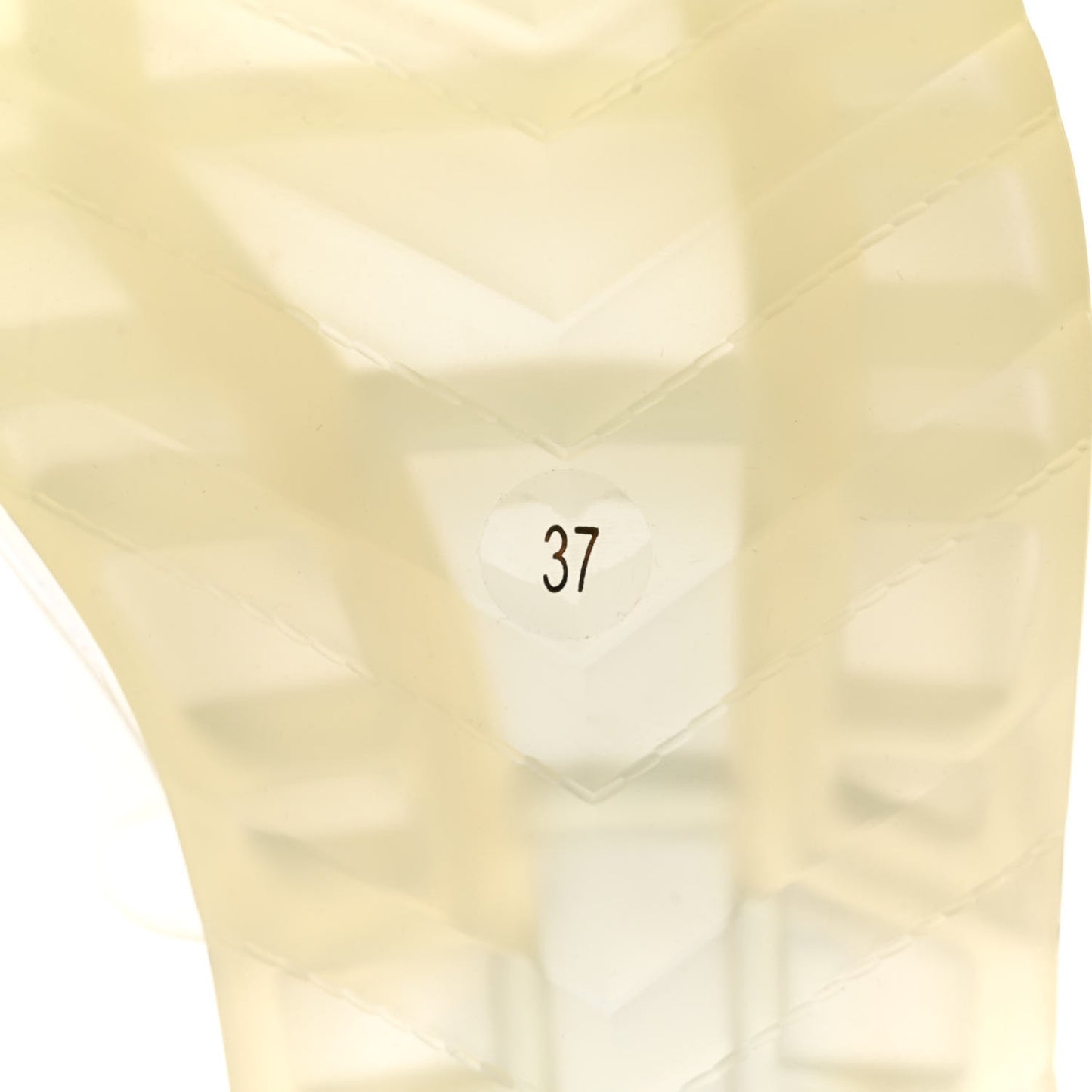 Rubber Gucci Logo Womens Platform 20/60mm Slide Sandals 37 Transparent