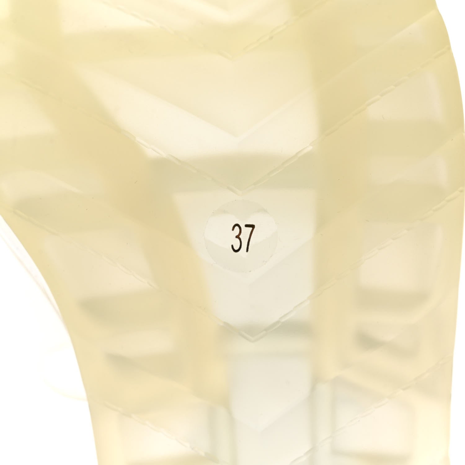 Gucci Rubber Gucci Logo Womens Platform 20/60mm Slide Sandals 37 Transparent 8 of 11