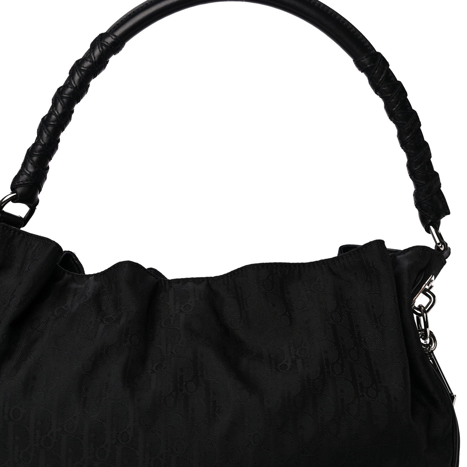 Christian Dior Nylon Monogram Lovely Hobo Black 8 of 11