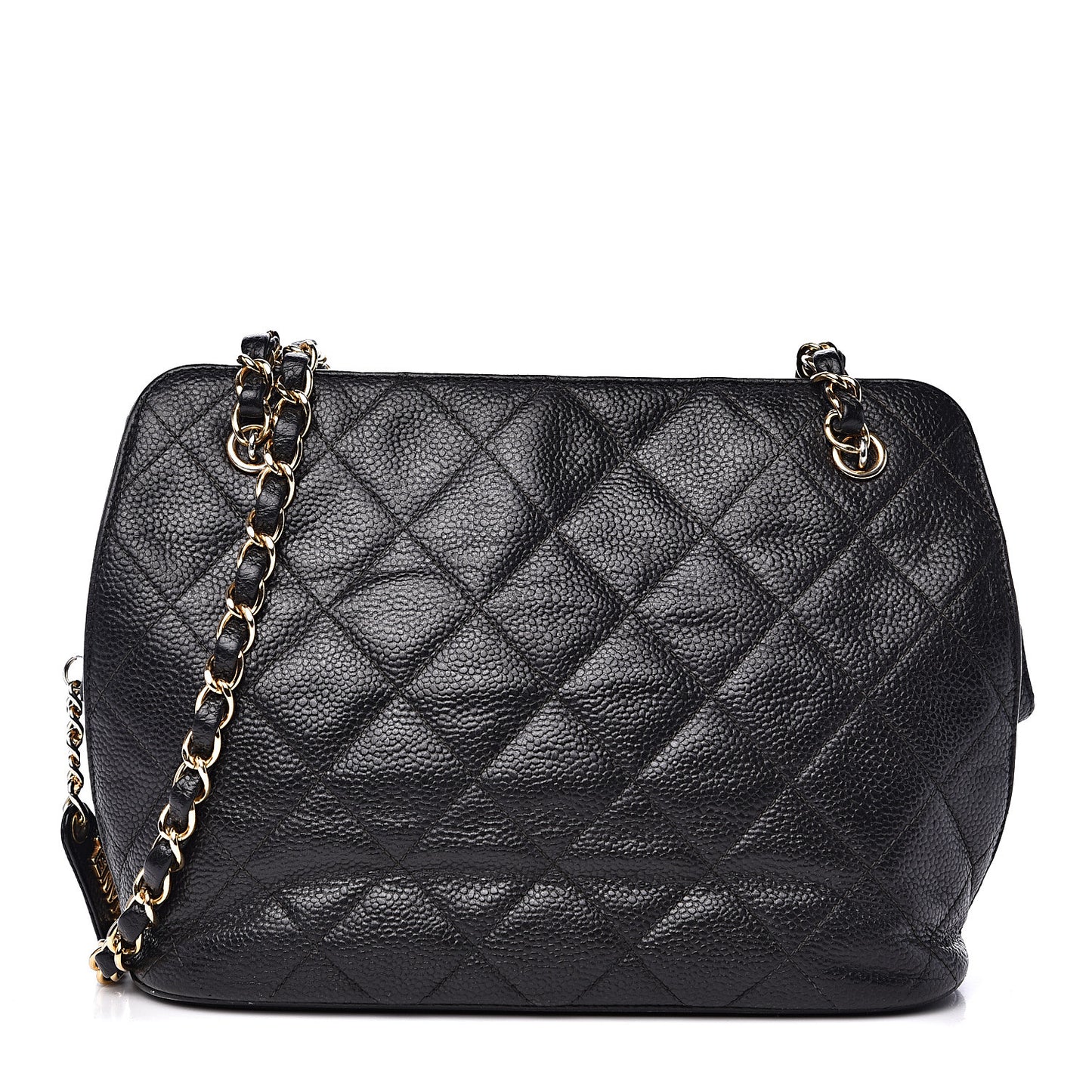 Caviar Quilted Shoulder Bag Black