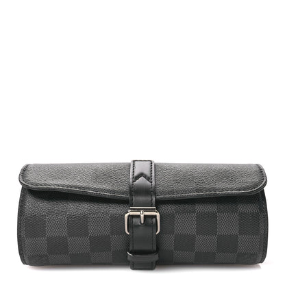 Louis Vuitton Damier Graphite 3 Watch Travel Case 1 of 10