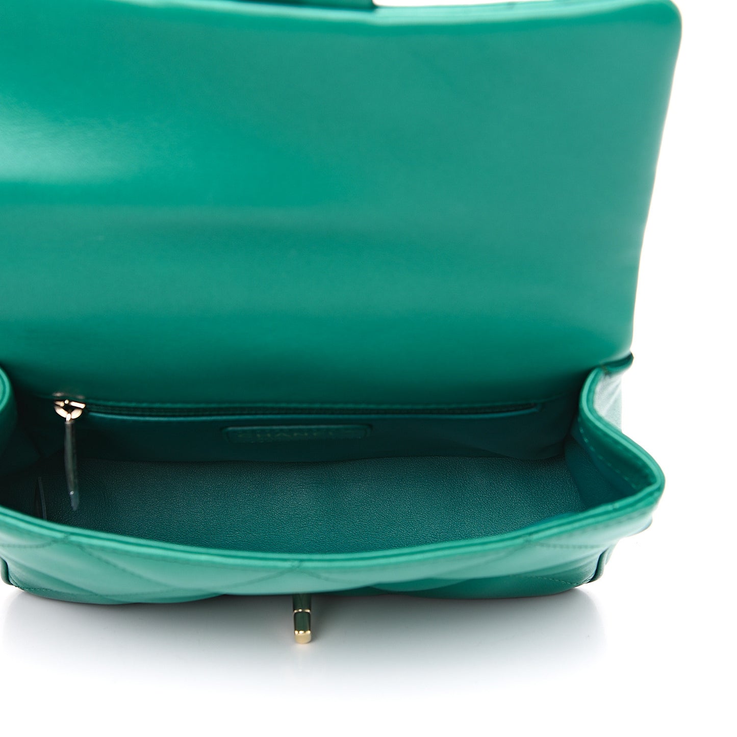 Lambskin Quilted CC Flap Bag Green