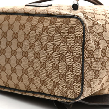 Gucci Monogram Dollar Calfskin O Drawstring Backpack Beige Ebony Testa di Moro Dark Chocolate 10 of 10