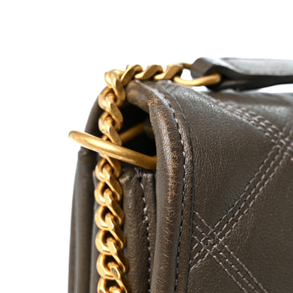 Saint Laurent Lambskin Quilted Mini Becky Chain Bag Grey Kaki 14 of 14