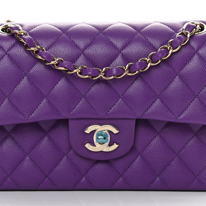 Chanel Caviar Quilted Small Double Flap Dark Purple 8 of 11