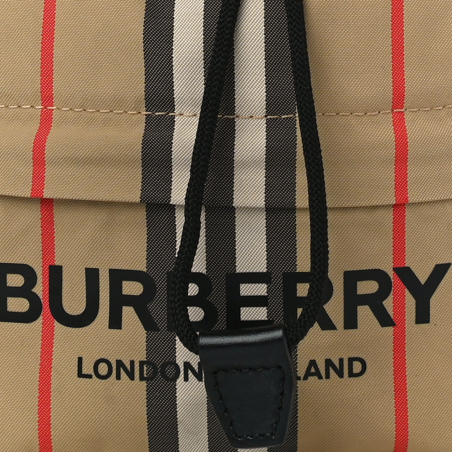 Burberry Econyl Icon Stripe Phoebe Drawcord Pouch Archive Beige 7 of 9