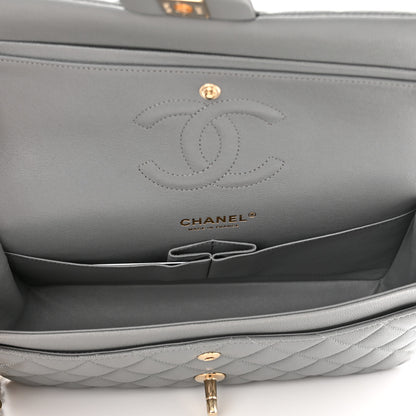 Chanel Caviar Quilted Medium Double Flap Grey 5 of 10