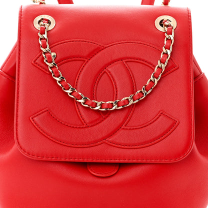 Chanel Lambskin CC Mania Backpack Red 8 of 10