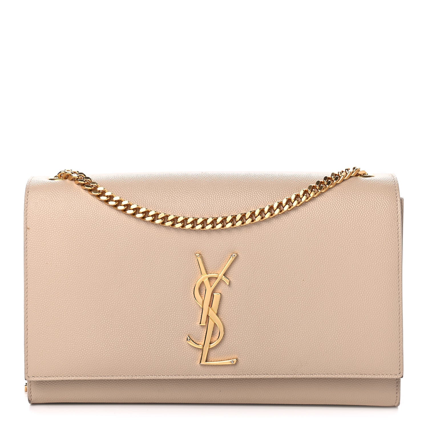 Saint Laurent Grain De Poudre Medium Monogram Kate Satchel Nude Powder 1 of 5