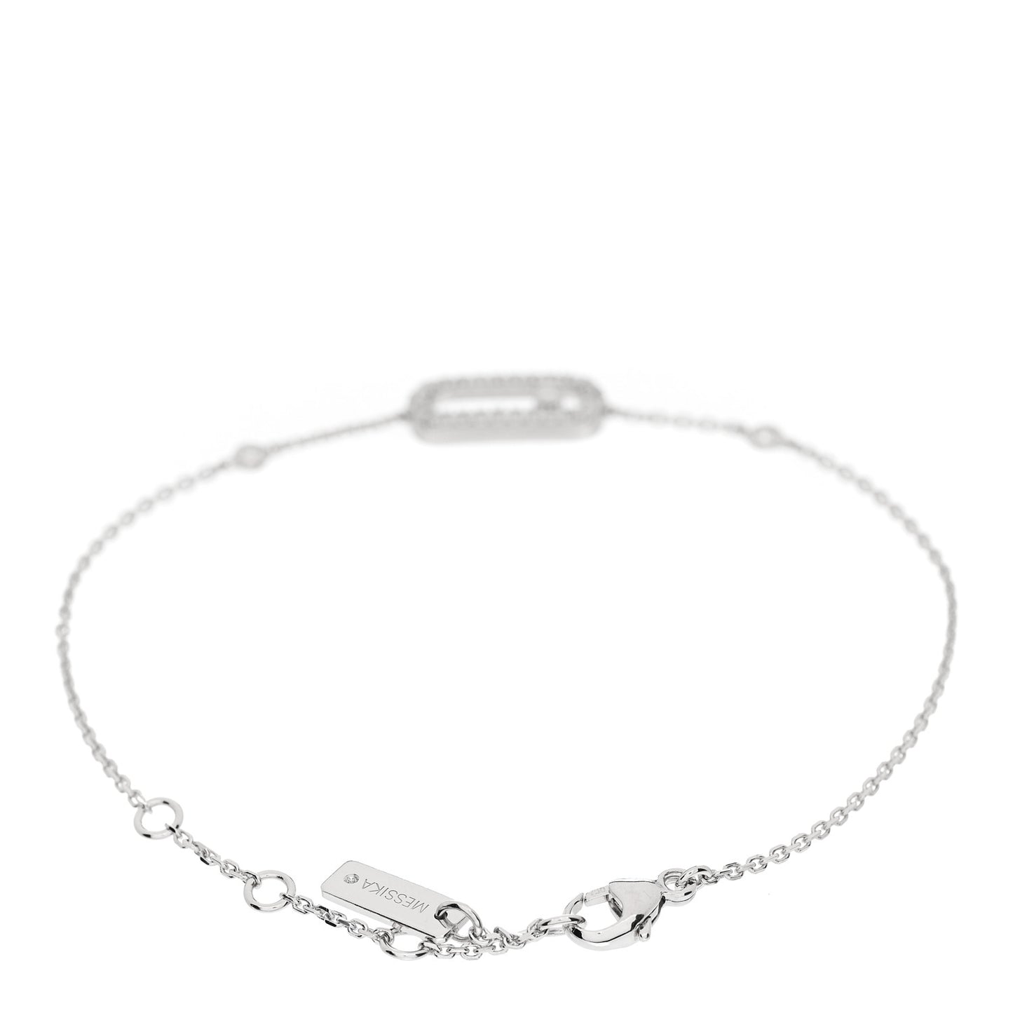 18K White Gold Diamond Move Uno Pave Bracelet