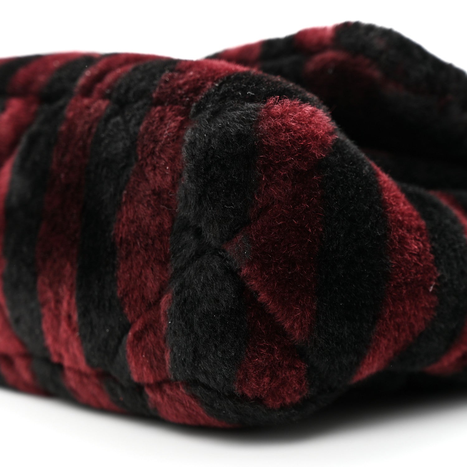 Chanel Shearling Striped Medium Chanel 19 Flap Red Black 10 of 10