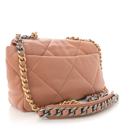 Chanel Lambskin Quilted Medium Chanel 19 Flap Brown 3 of 13