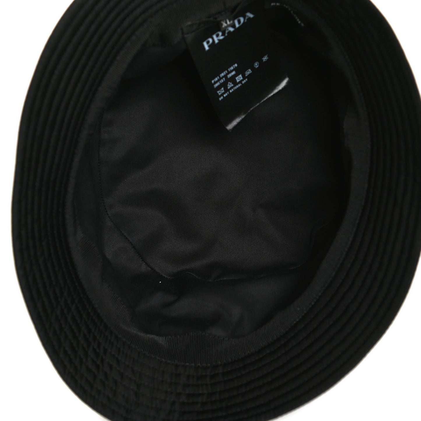 Re-Nylon Metal Triangle Logo Mens Bucket Hat XL Black