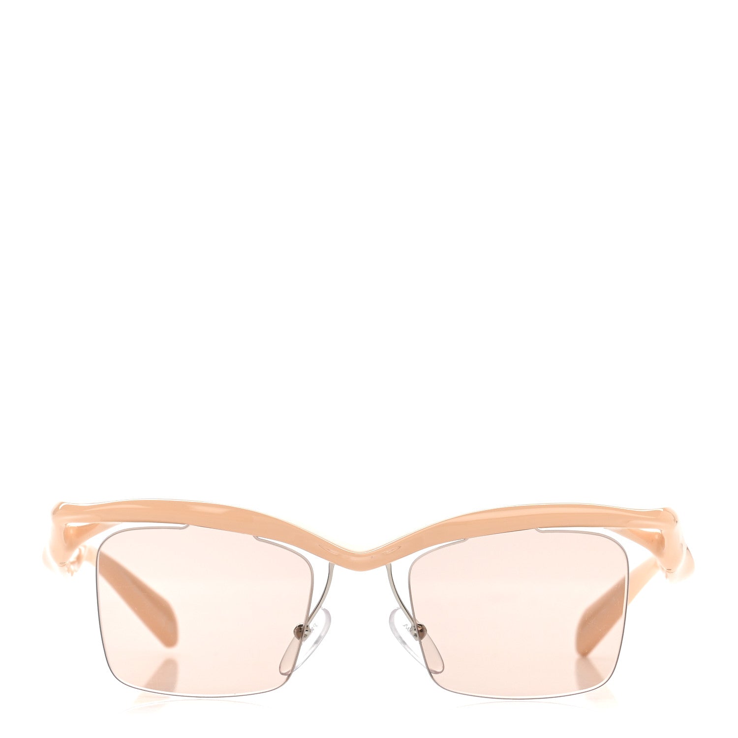 Prada Acetate Square Sunglasses SPR A15 Beige 2 of 8