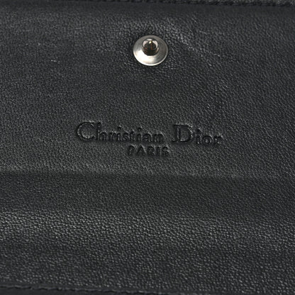 Christian Dior Metallic Calfskin Micro-Cannage Lady Dior Croisiere Chain Wallet Blue 6 of 9