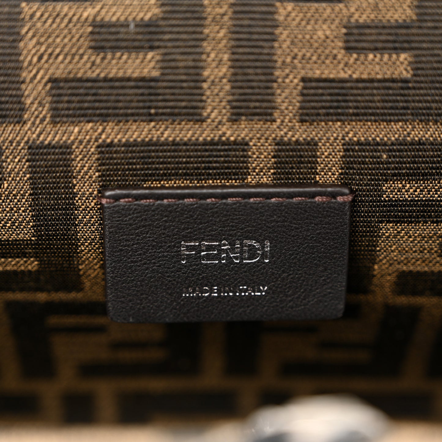 Shiny Nappa Snakeskin Small Fendi First Anthracite Asfalto