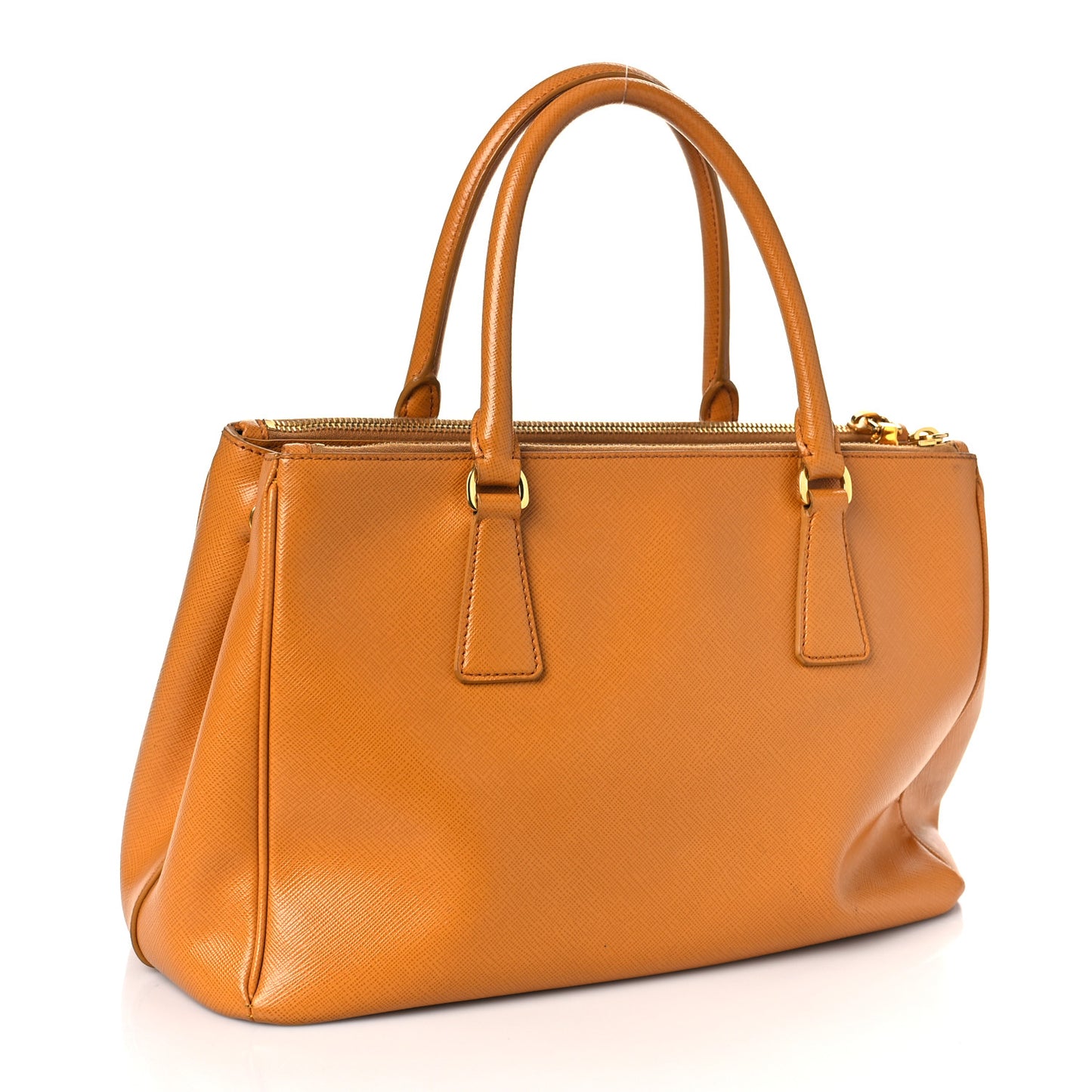 Saffiano Small Galleria Double Zip Tote Cannella