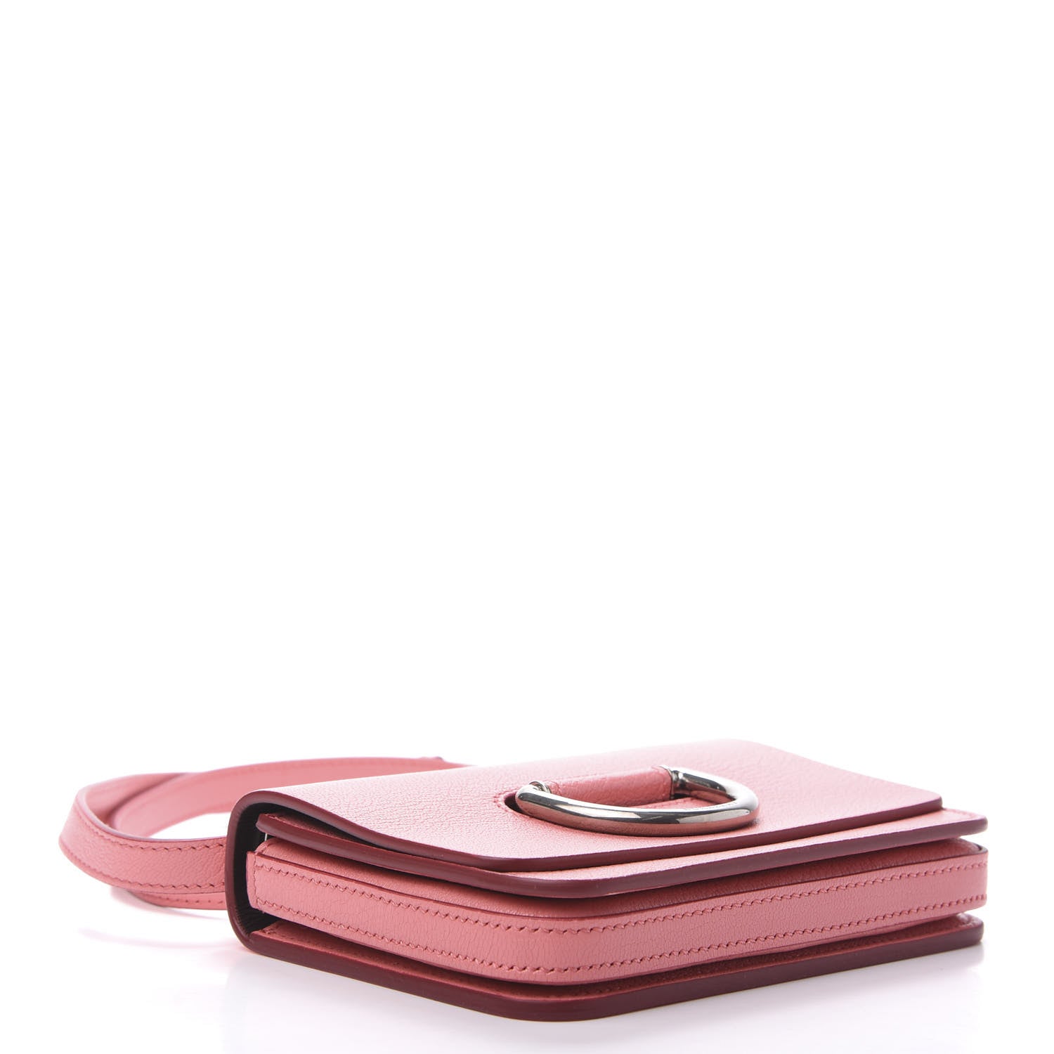 Burberry Goatskin Mini D-Ring Bag Bright Coral Pink 4 of 9