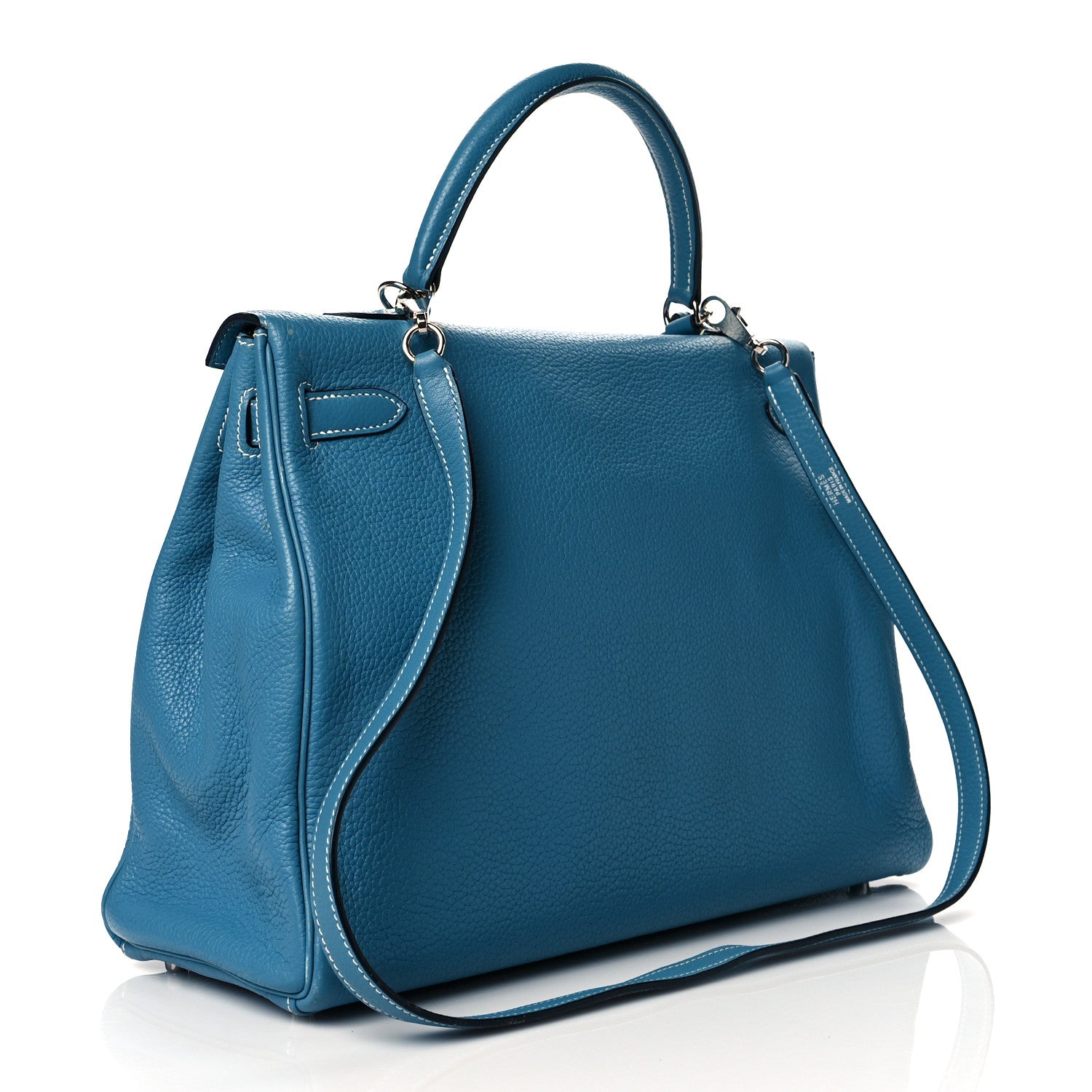 Hermes Taurillon Clemence Kelly Retourne 35 Blue Jean 2 of 10