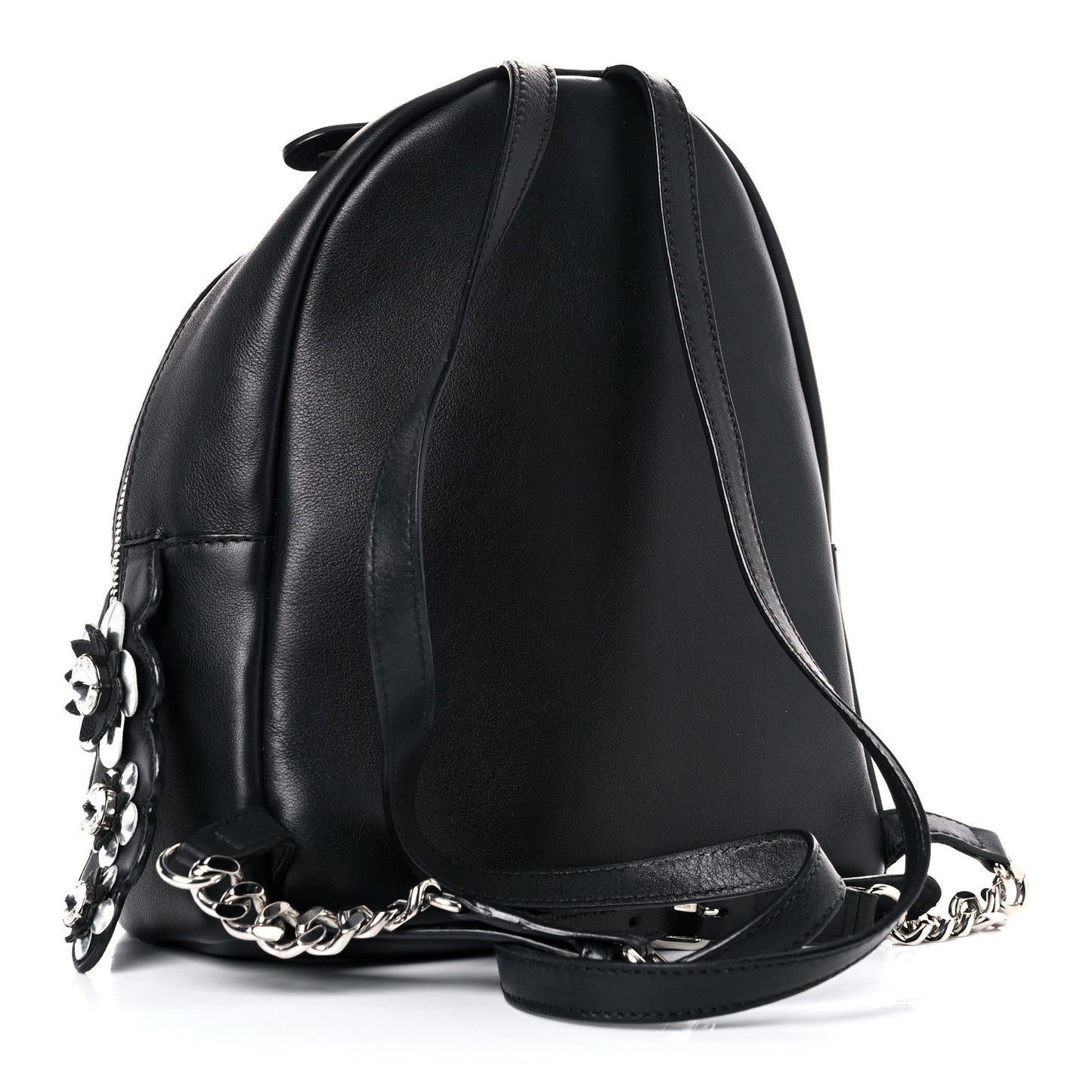 Vitello Dolce Crystal Flowerland Croc Tail Mini Backpack Black