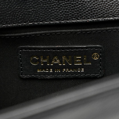 Chanel Caviar Quilted Medium Boy Flap Black 6 of 11