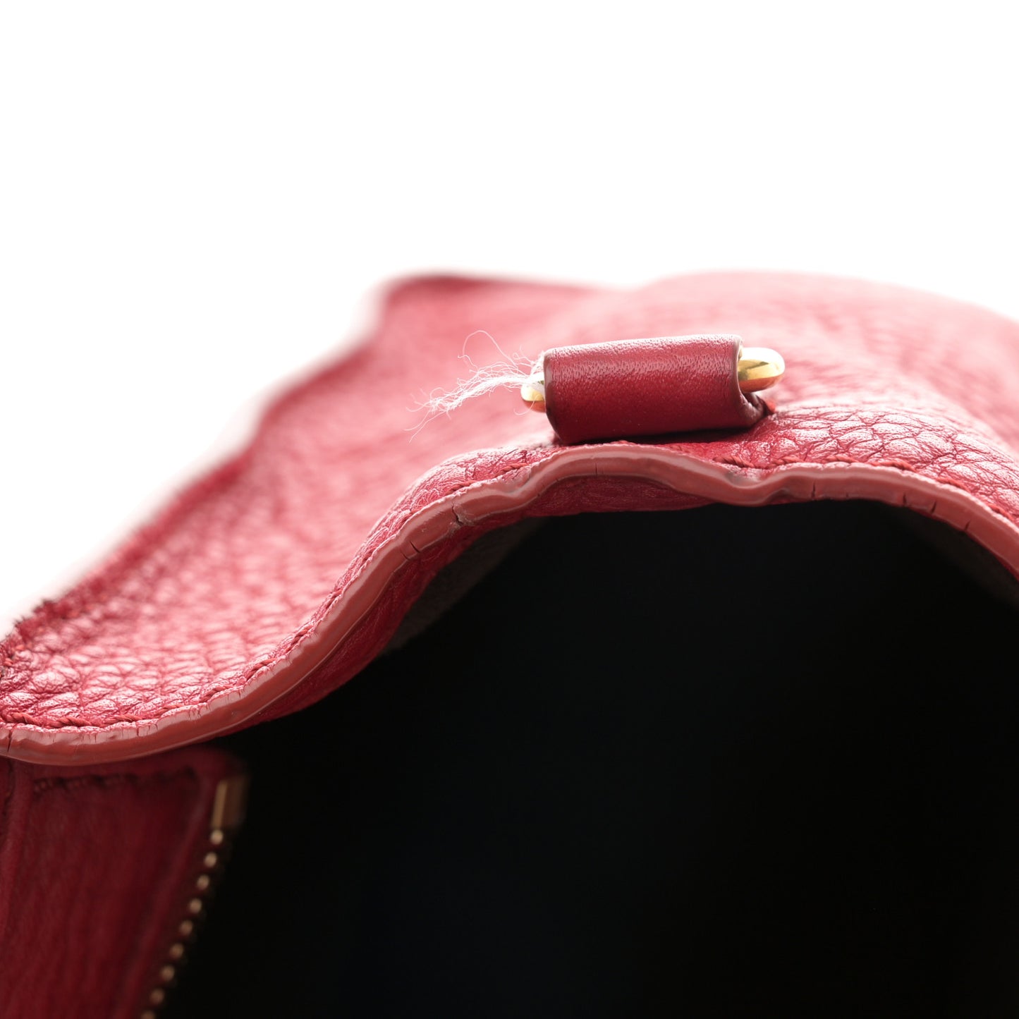 Pebbled Calfskin Nano Luggage Red