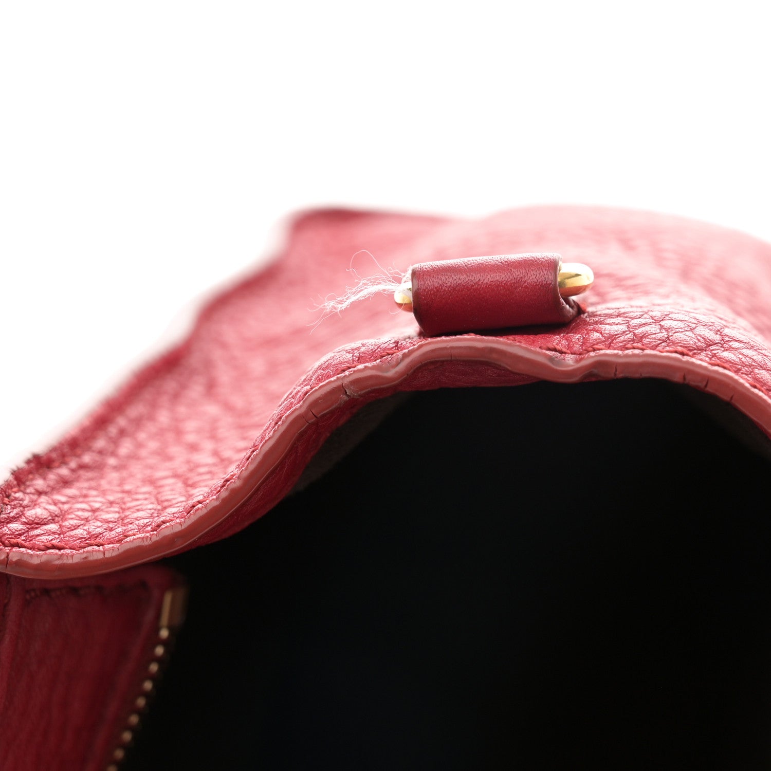 Celine Pebbled Calfskin Nano Luggage Red 11 of 13