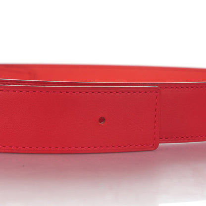 Hermes Swift Epsom 32mm Belt Strap 90 Vermilion Rose Jaipur 5 of 5
