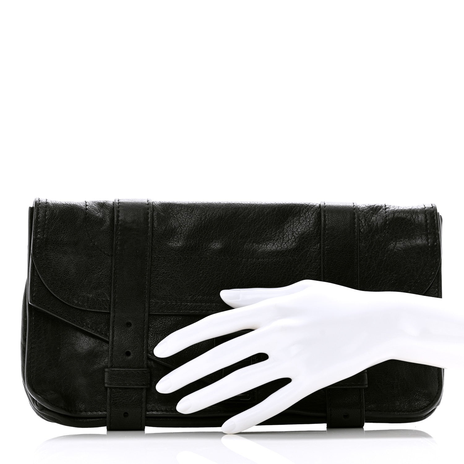Proenza Schouler Lambskin PS1 Pochette Clutch Black 2 of 8