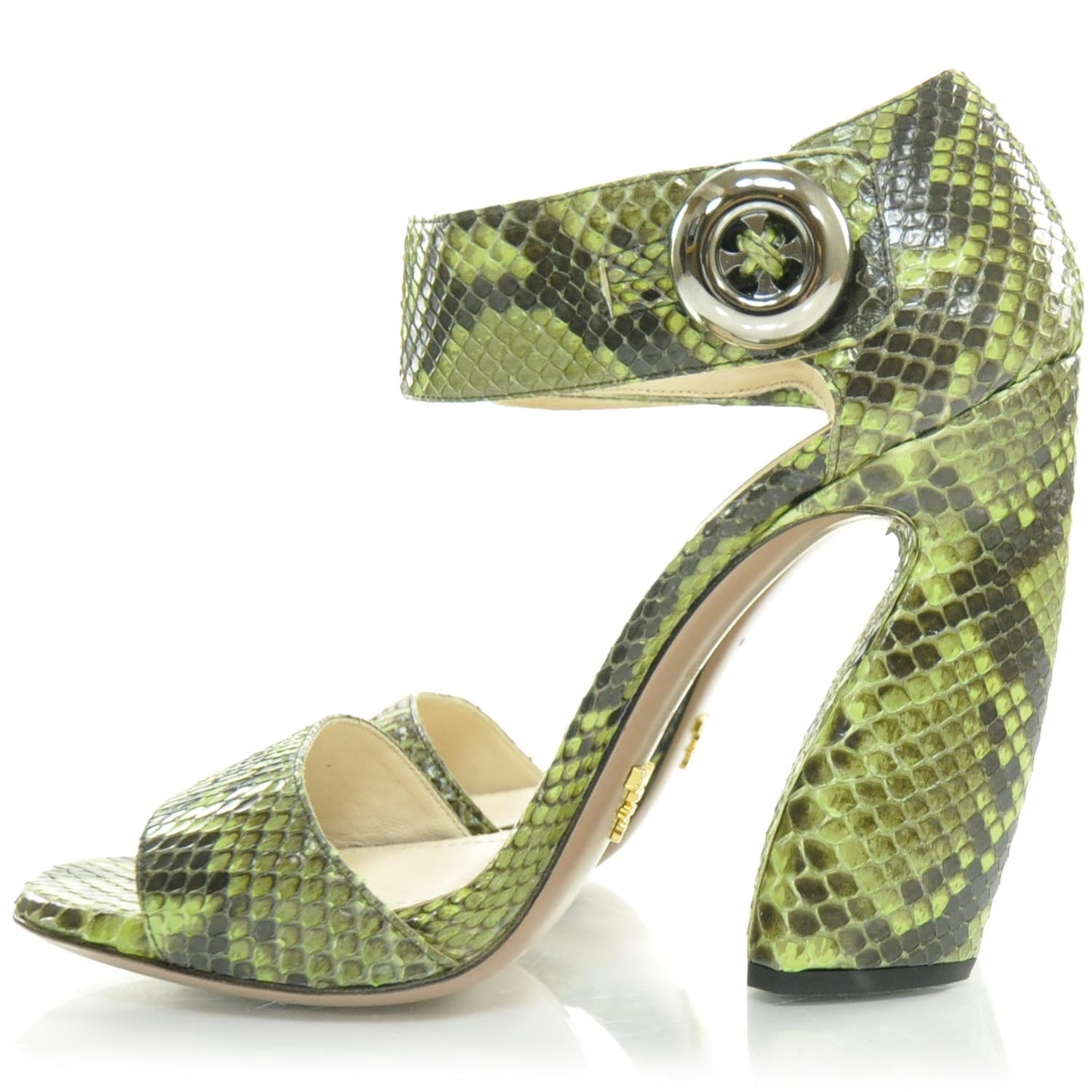 Python Flared Heels 39 Green