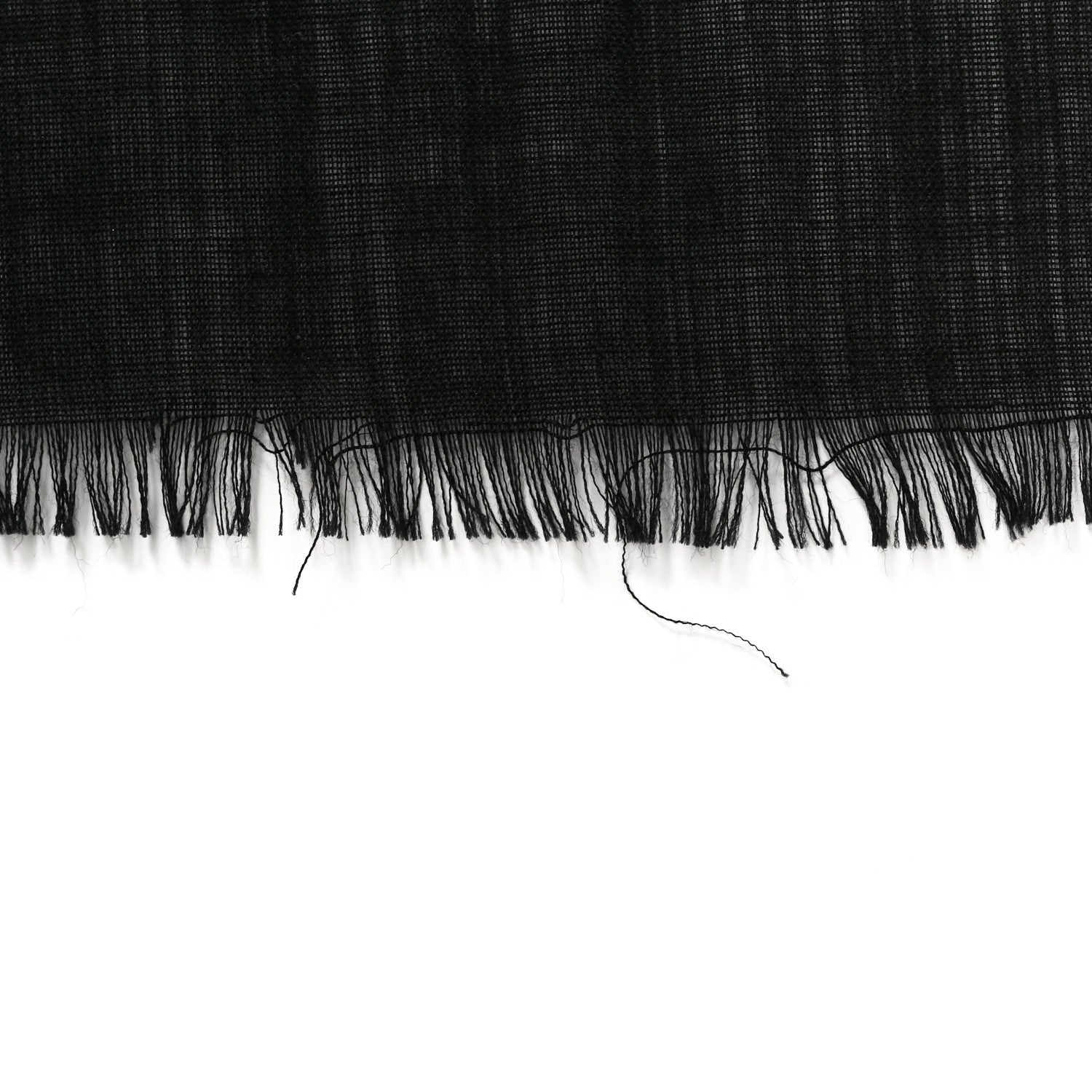 Chanel Silk Stamps Fringe Scarf Black Multicolor 4 of 6