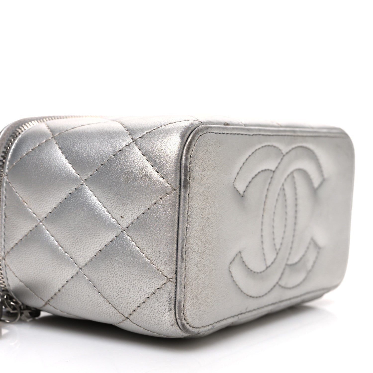 Chanel Metallic Lambskin Quilted Small CC Dynasty Vanity Case With