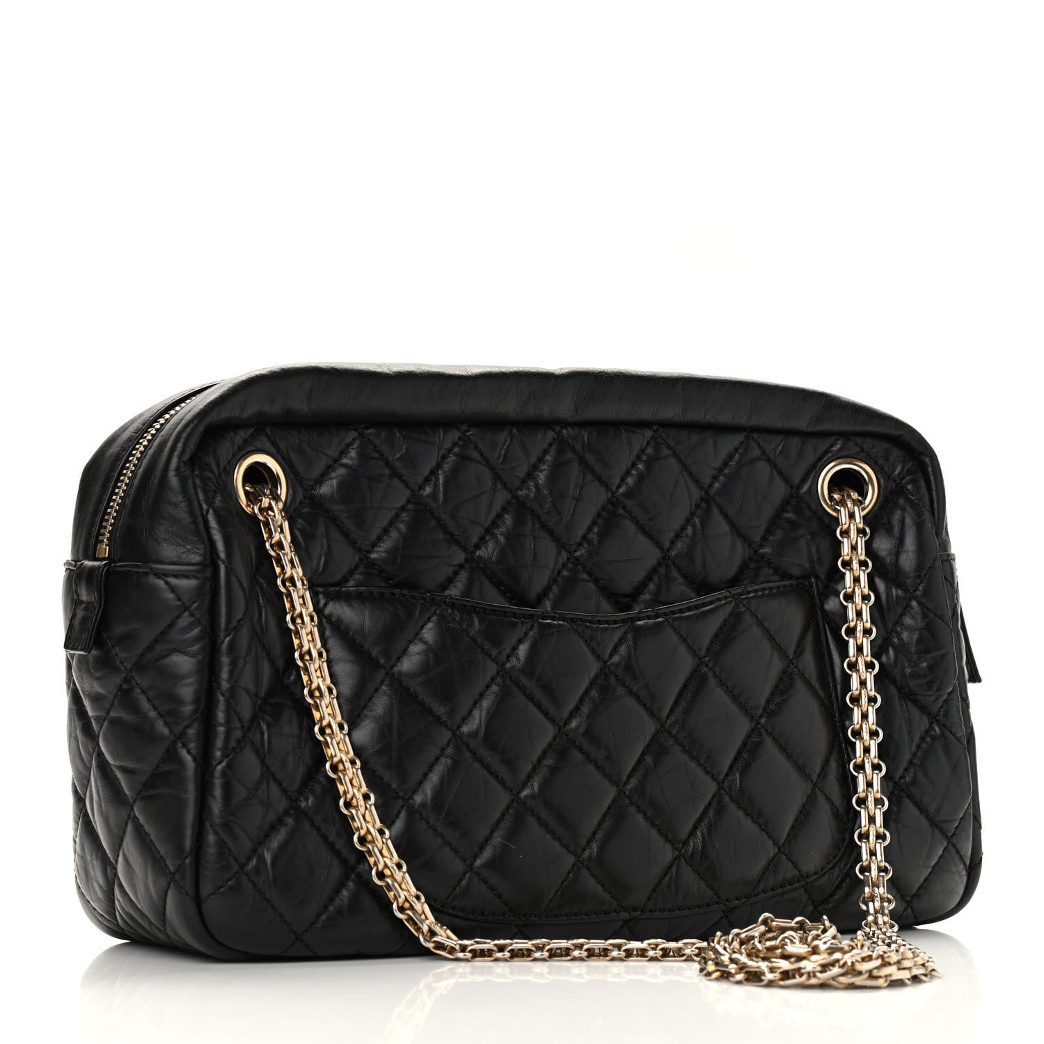 Chanel Aged Calfskin Quilted Medium Reissue Camera Case Black 2 of 9