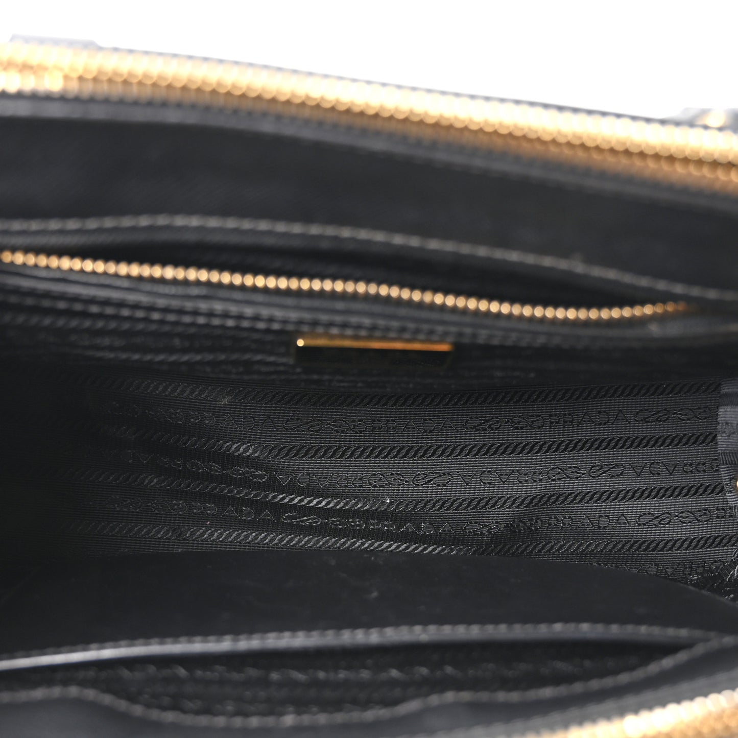 Saffiano Small Galleria Double Zip Tote Black