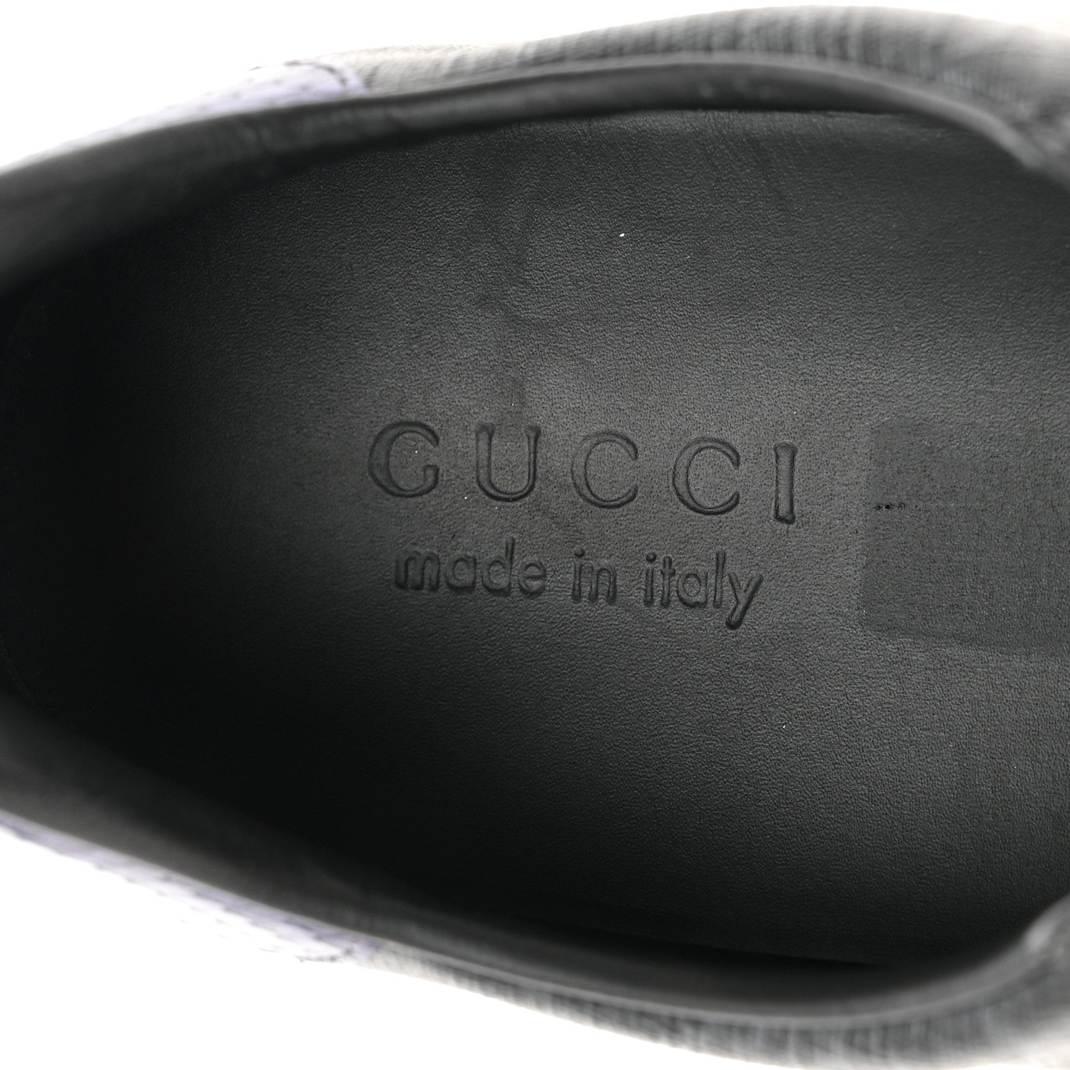 Gucci GG Supreme Monogram Ayers Web Mens New Ace Sneakers 9.5 Black 8 of 10