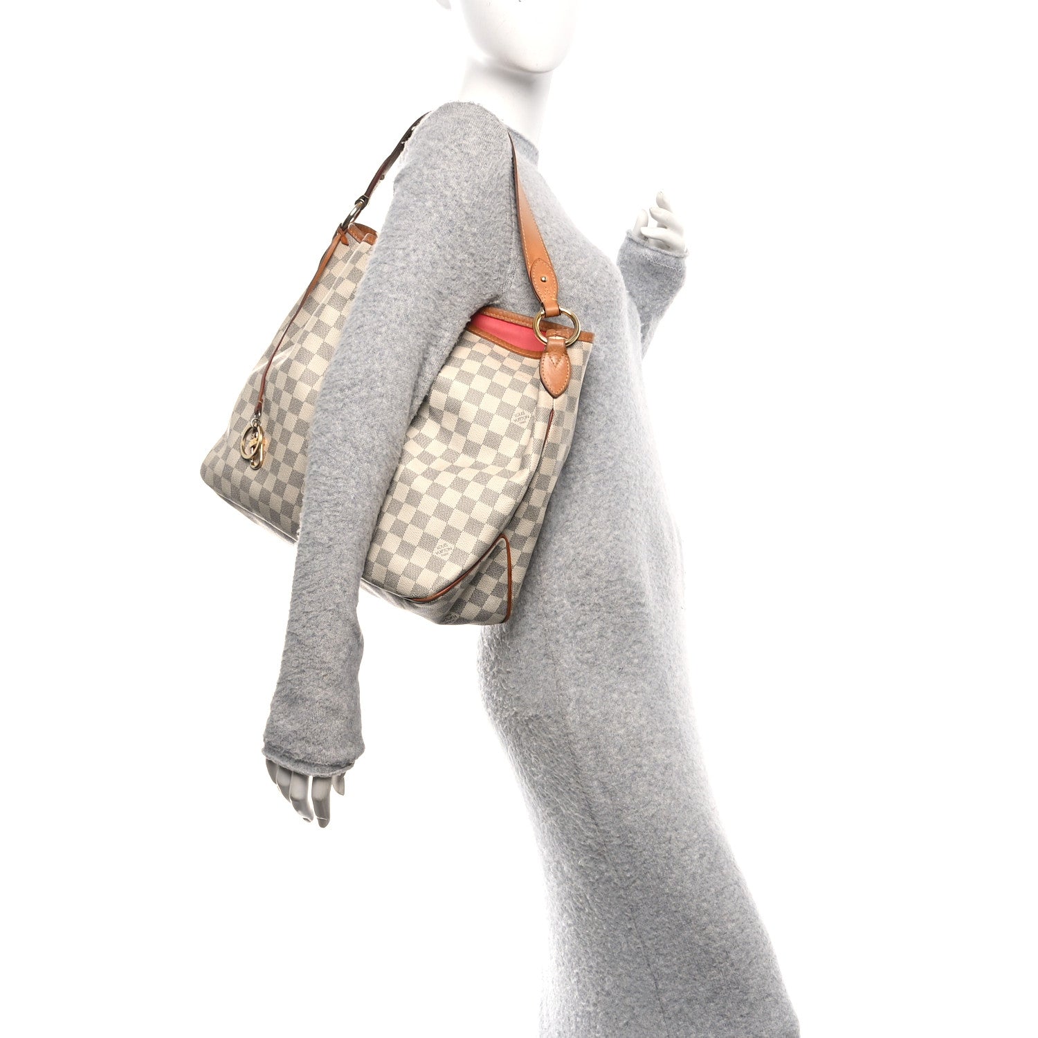 Louis Vuitton Damier Azur Delightful MM Pink 3 of 19