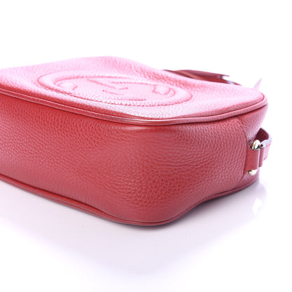 Gucci Pebbled Calfskin Small Soho Disco Bag Tabasco Red 8 of 10