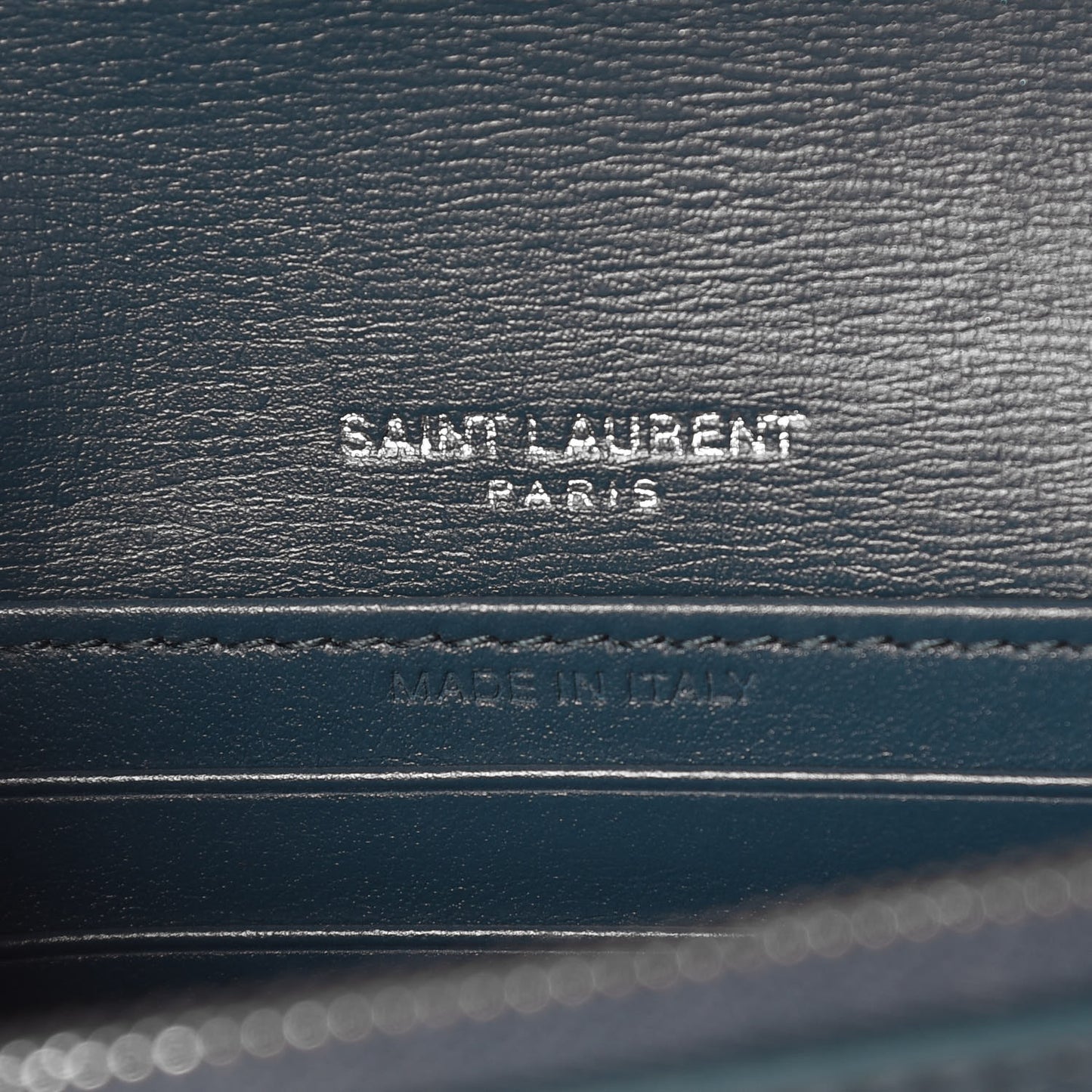 Calfskin Monogram Sunset Chain Wallet Peacock