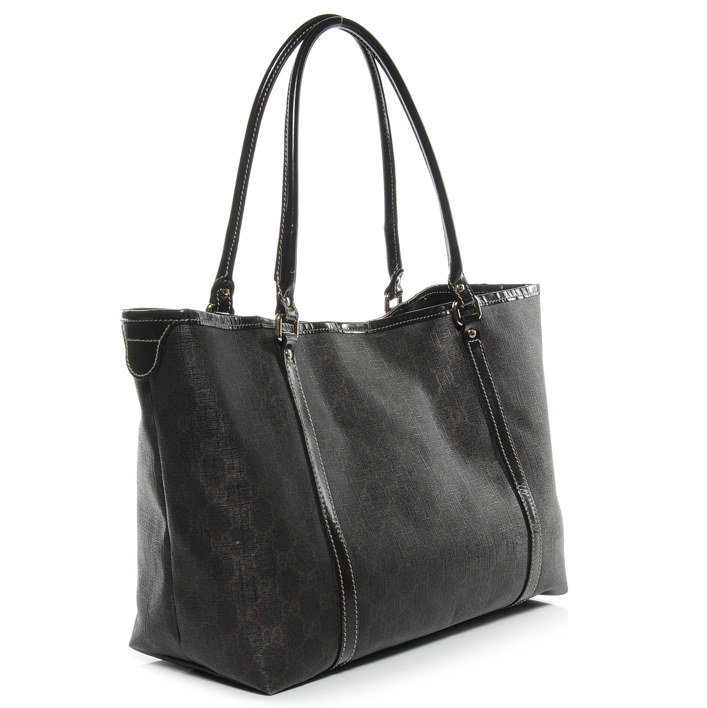 GG Plus Monogram Medium Joy Tote Dark Brown