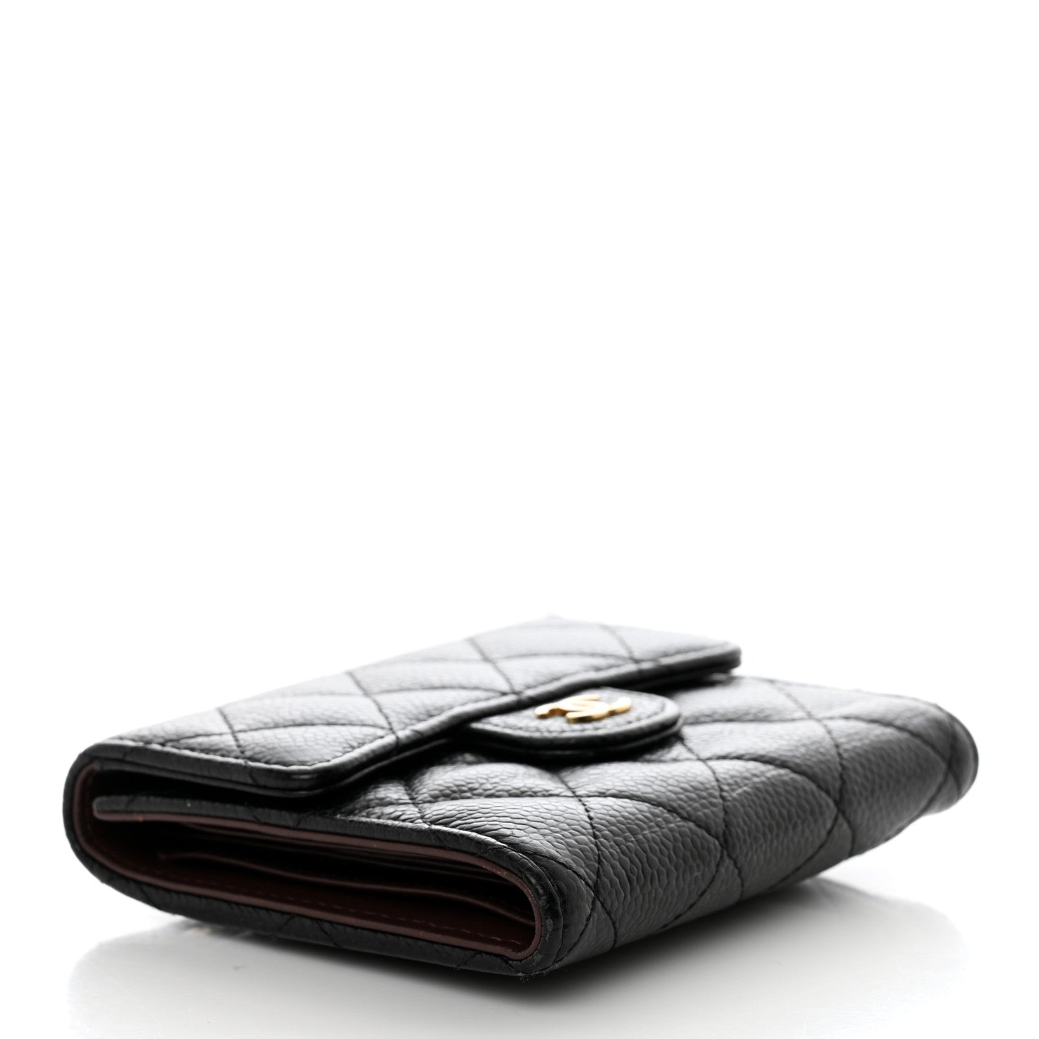 Chanel Caviar Quilted Compact Flap Wallet Black 4 of 8