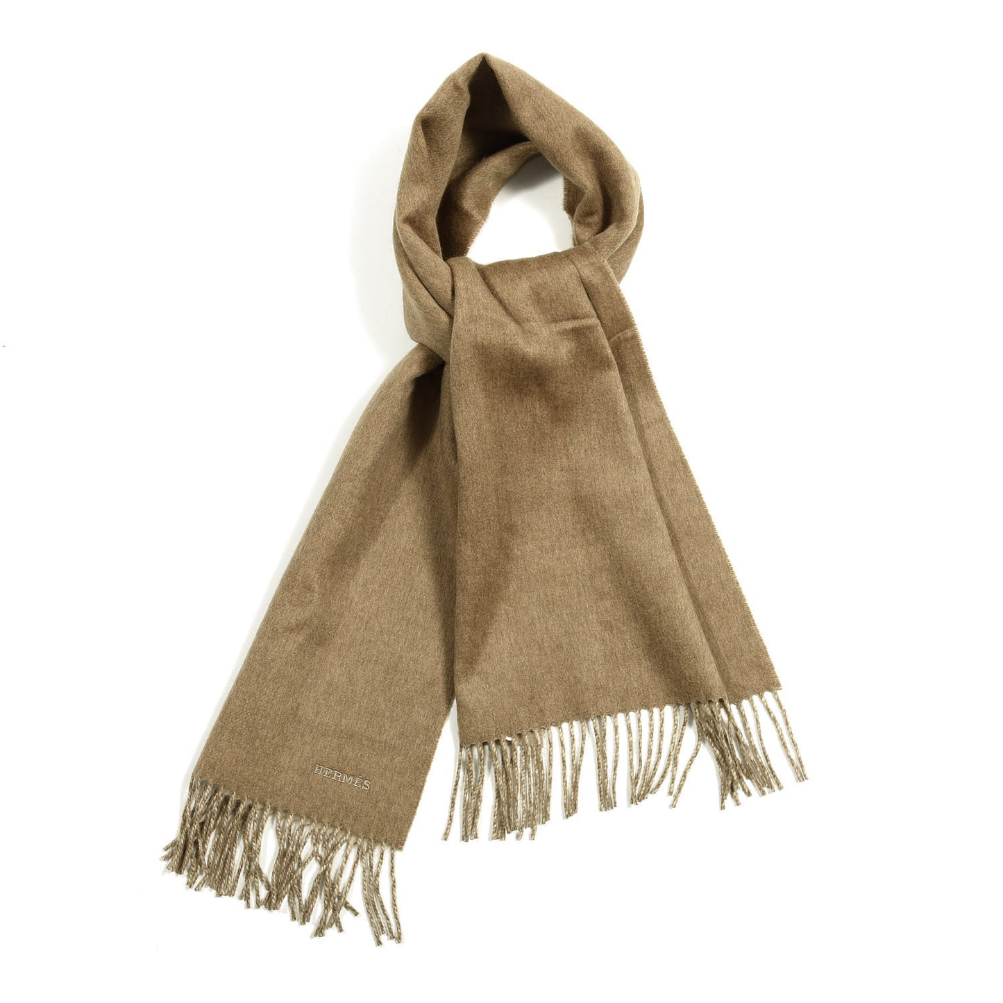Cashmere Recto Verso Muffler Camel Beige