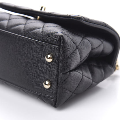 Chanel Caviar Quilted Extra Mini Coco Handle Flap Black 10 of 12