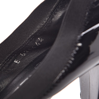 Chanel Patent CC Elastic Stretch Pumps 39 Black 10 of 11