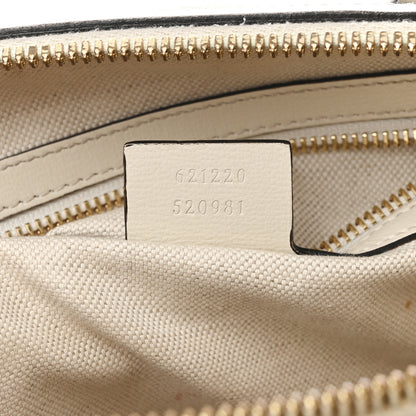 Gucci GG Supreme Monogram Azalea Calfskin Small Horsebit 1955 Top Handle Bag Beige Ebony Mystic White 7 of 15