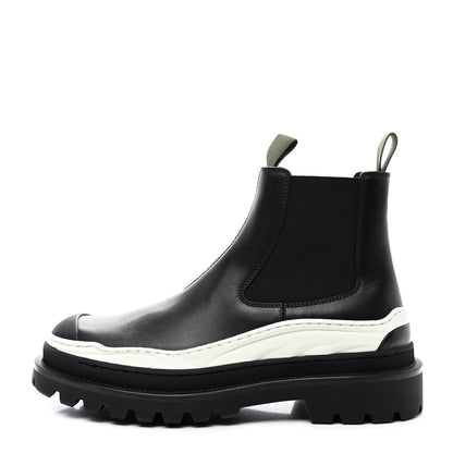 Christian Dior X SACAI Smooth Calfskin Rubber Mens Explorer Chelsea Boots 43 Black 1 of 9