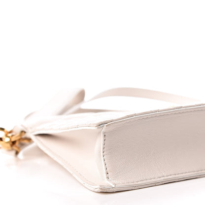 Versace Calfskin Quilted Tribute Icon Crossbody Flat Pouch White 5 of 10