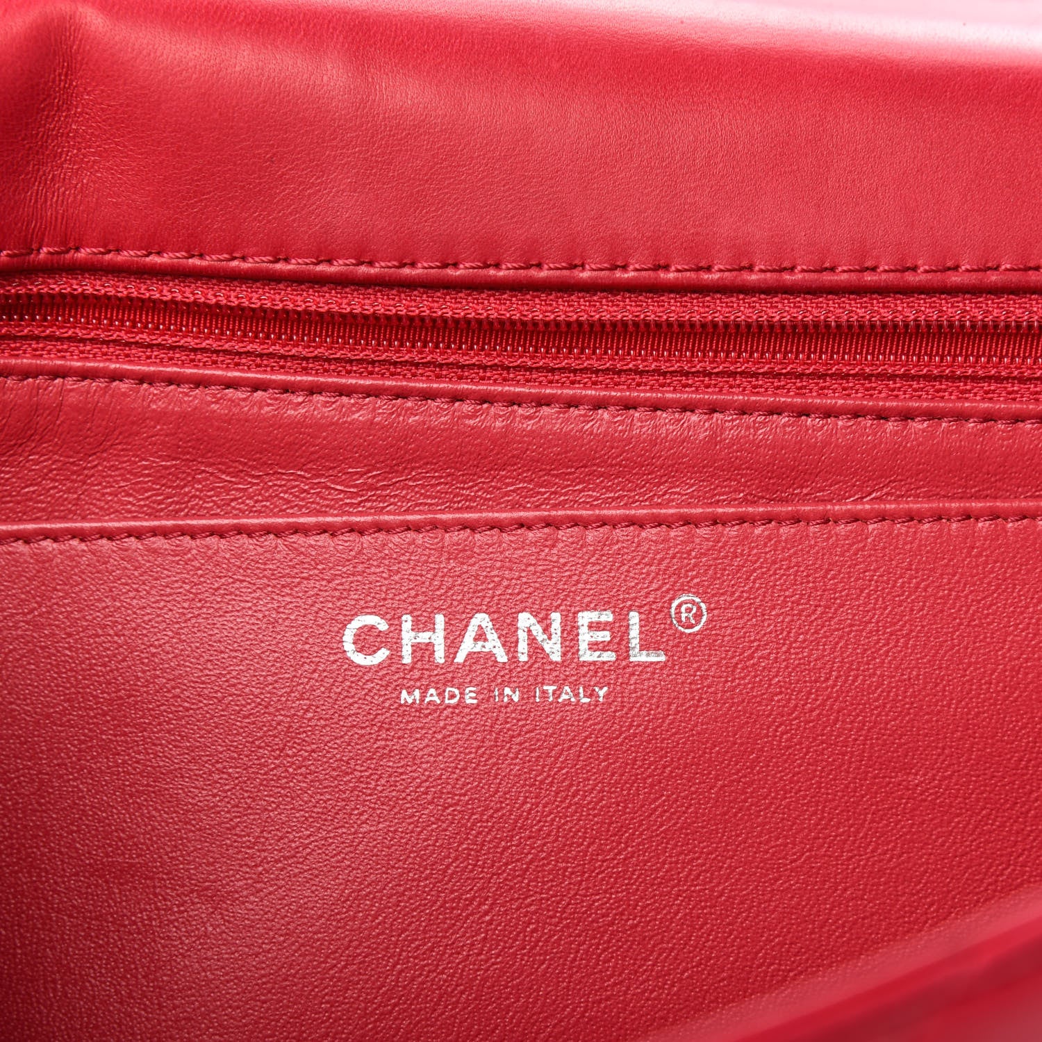 Chanel Lambskin Chevron Quilted Maxi Single Flap Red 6 of 9