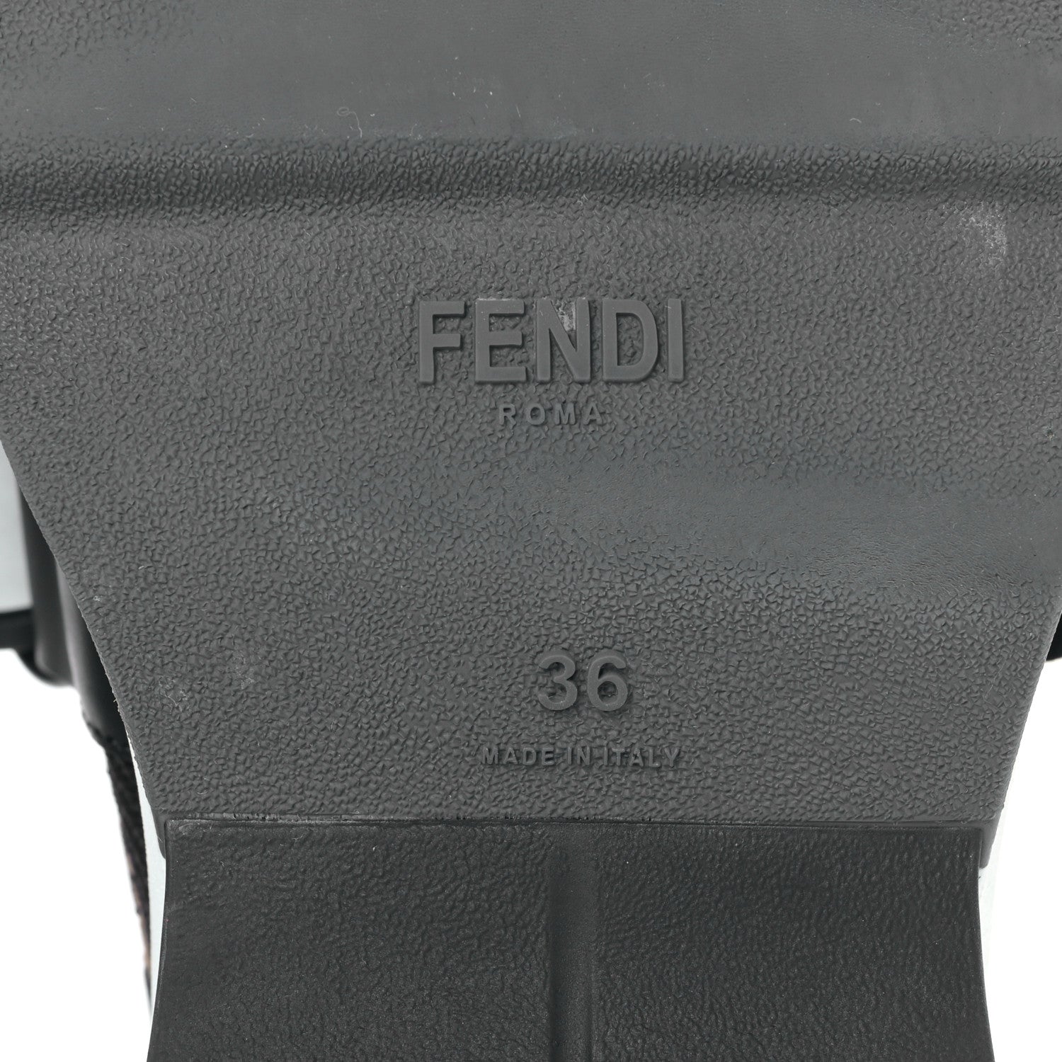 Fendi Stretch Yarn FF Stiff Band Rockoko Sneakers 36 Black White Tobacco 6 of 6